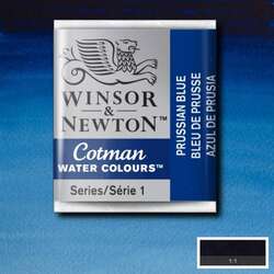 Winsor&Newton - Winsor&Newton Cotman Tablet Sulu Boya No:538 Prussian Blue