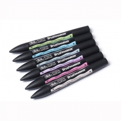 Winsor&Newton - Winsor&Newton Brush Marker 6lı Set Pastel Tones (1)