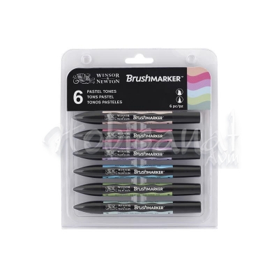 Winsor&Newton Brush Marker 6lı Set Pastel Tones