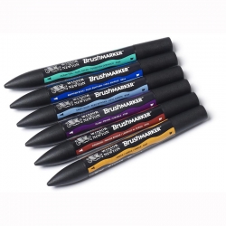 Winsor&Newton - Winsor&Newton Brush Marker 6lı Set Rich Tones (1)