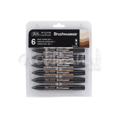 Winsor&Newton Brush Marker 6lı Set Skin Tones