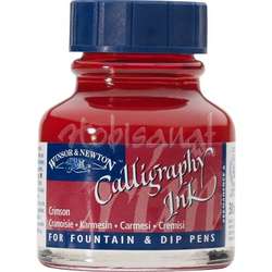 Winsor&Newton - Winsor&Newton Calligraphy Mürekkebi 30 ml Crimson 203