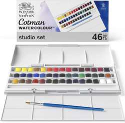 Winsor&Newton - Winsor&Newton Cotman 45li Sulu Boya Seti 1/2 Tablet
