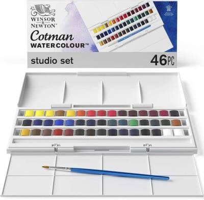 Winsor&Newton Cotman 45li Sulu Boya Seti 1/2 Tablet