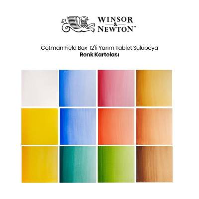 Winsor&Newton Cotman Field Box 12li Sulu Boya Seti Defter Hediyeli