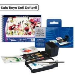 Winsor&Newton - Winsor&Newton Cotman Field Box 12li Sulu Boya Seti Defterli