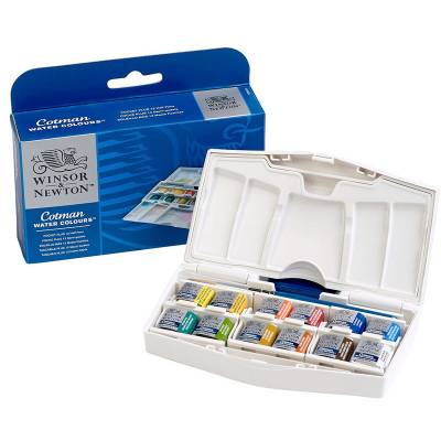 Winsor&Newton Cotman Plus Cep Tipi Sulu Boya Seti 12 li 1/2 Tablet