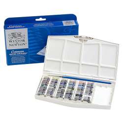 Winsor&Newton - Winsor&Newton Cotman Sulu Boya 24lü Yarım Tablet Painting Plus