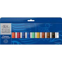 Winsor&Newton - Winsor&Newton Cotman Tüp Sulu Boya 12li Tüp