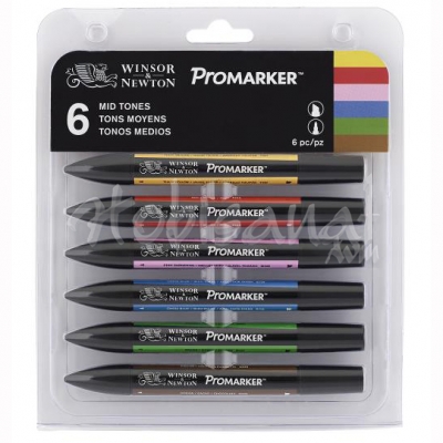 Winsor&Newton Promarker 6lı Set Mid Tones