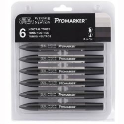 Winsor&Newton - Winsor&Newton Promarker 6lı Set Neutral Tones (1)