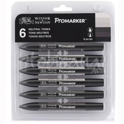 Winsor&Newton Promarker 6lı Set Neutral Tones