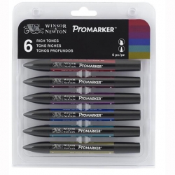 Winsor&Newton - Winsor&Newton Promarker 6lı Set Rich Tones (1)