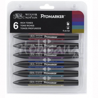 Winsor&Newton Promarker 6lı Set Rich Tones