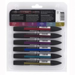 Winsor&Newton - Winsor&Newton Promarker 6lı Set Rich Tones