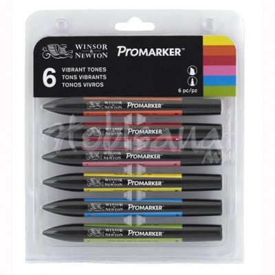 Winsor&Newton Promarker 6lı Set Vibrant Tones