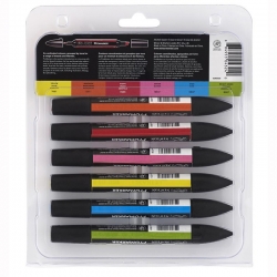 Winsor&Newton - Winsor&Newton Promarker 6lı Set Vibrant Tones