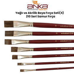 Anka Art - Yağlı ve Akrilik Boya Fırça Seti (4) 210 Seri Samur Fırça