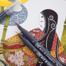 Zig Art & Graphic Twin RB+F Çift Uçlu Çizim Kalemi 80li Set TUT95 - 4