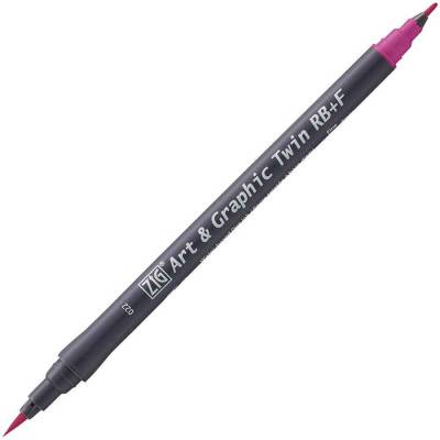 Zig Art&Graphic Twin RB+F Çift Uçlu Çizim Kalemi 022 Dark Pink