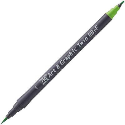 Zig Art&Graphic Twin RB+F Çift Uçlu Çizim Kalemi 050 Light Green