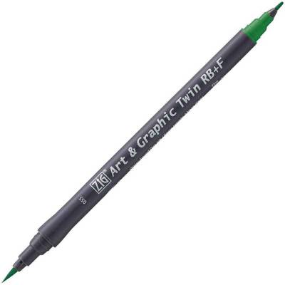 Zig Art&Graphic Twin RB+F Çift Uçlu Çizim Kalemi 055 Deep Green