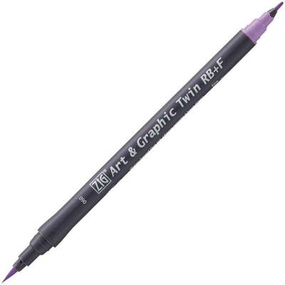 Zig Art&Graphic Twin RB+F Çift Uçlu Çizim Kalemi 060 Light Violet