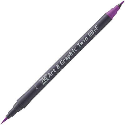 Zig Art&Graphic Twin RB+F Çift Uçlu Çizim Kalemi 061 Purple