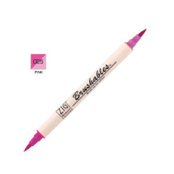Zig - Zig Brushables 2 Renk Tonu Fırça Uçlu Marker Kalem 025 Pure Pink