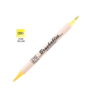 Zig Brushables 2 Renk Tonu Fırça Uçlu Kalem 050 Pure Yellow