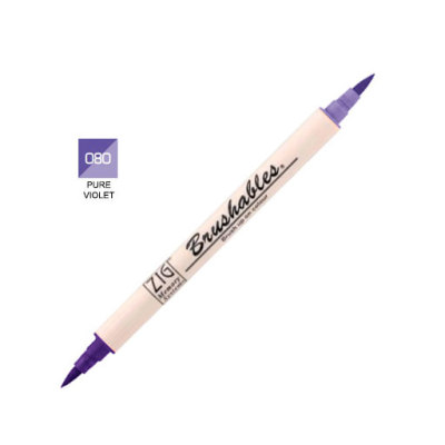 Zig Brushables 2 Renk Tonu Fırça Uçlu Kalem 080 Pure Violet
