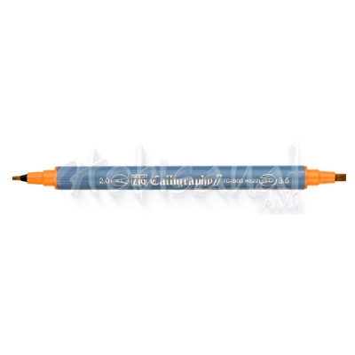 Zig Calligraphy II Çift Uçlu Kaligrafi 2mm & 3.5mm-Orange 070