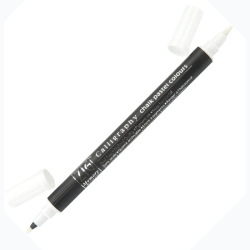 Zig - Zig Calligraphy Chalk Pastel Çift Uçlu Kalem 2mm-3.5mm White