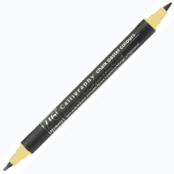 Zig - Zig Calligraphy Chalk Pastel Çift Uçlu Kalem 2mm-3.5mm Yellow