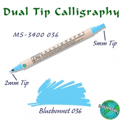 Zig - Zig Calligraphy Çift Uçlu Kaligrafi 2mm + 5mm 036 Blue Bonnet