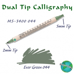 Zig - Zig Calligraphy Çift Uçlu Kaligrafi 2mm + 5mm 044 Ever Green