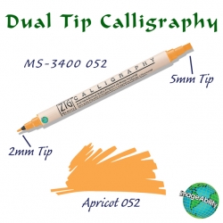 Zig - Zig Calligraphy Çift Uçlu Kaligrafi Kalemi 2mm + 5mm 052 Apricot