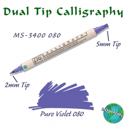 Zig - Zig Calligraphy Çift Uçlu Kaligrafi 2mm + 5mm 080 Pure Violet