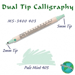 Zig - Zig Calligraphy Çift Uçlu Kaligrafi 2mm + 5mm 403 Pale Mint