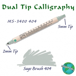 Zig - Zig Calligraphy Çift Uçlu Kaligrafi 2mm + 5mm 404 Sage Brush