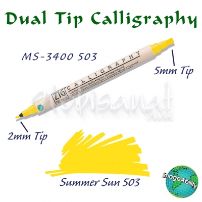 Zig Calligraphy Çift Uçlu Kaligrafi 2mm + 5mm 503 Summer Sun