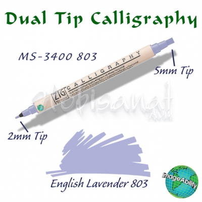 Zig Calligraphy Çift Uçlu Kaligrafi 2mm+5mm 803 English Lavender