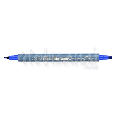 Zig Calligraphy II Çift Uçlu Kaligrafi 2mm & 3.5mm-Blue 030