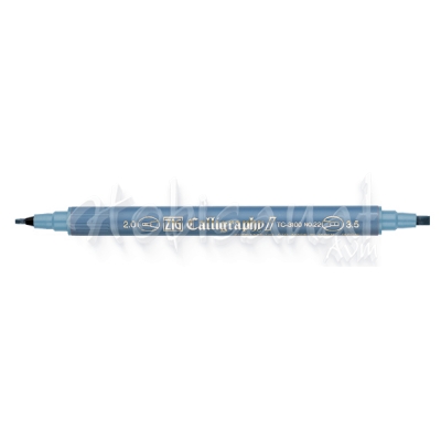 Zig Calligraphy II Çift Uçlu Kaligrafi 2mm & 3.5mm-Blue Grey 092