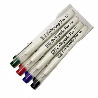 Zig Calligraphy Pen 1.0 Renkli 4lü Set