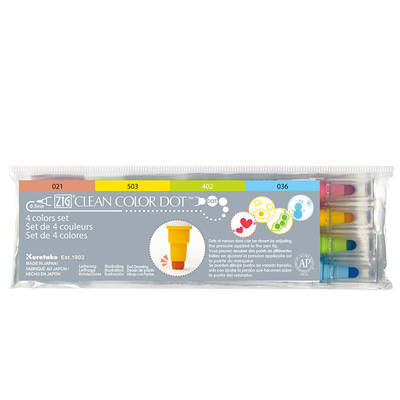 Zig Clean Color Dot Çift Uçlu Marker Kalem 4lü Set