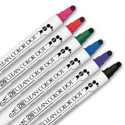 Zig Clean Color Dot Çift Uçlu Marker Kalem 6lı Set