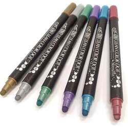 Zig Clean Color Dot Çift Uçlu Marker Kalem 6lı Set Metalik - 5