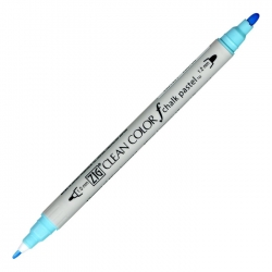 Zig - Zig Clean Color f Chalk Pastel Çift Uçlu Marker Kalem Blue 030