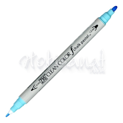 Zig Clean Color f Chalk Pastel Çift Uçlu Marker Kalem Blue 030